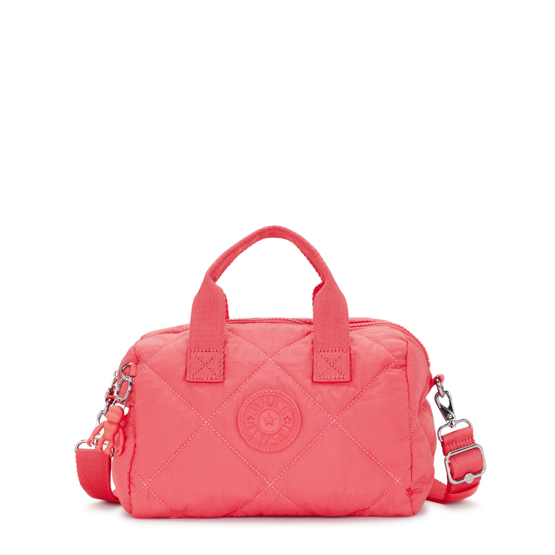 BINA M Sac à main de taille moyenne avec bandoulière ajustable amovible - Cosmic Pink Quilt