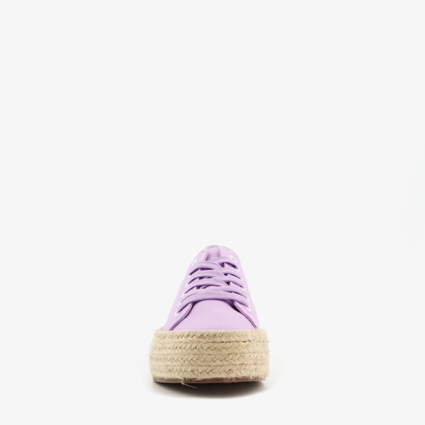 Blue Box lila dames sneakers met jute zool