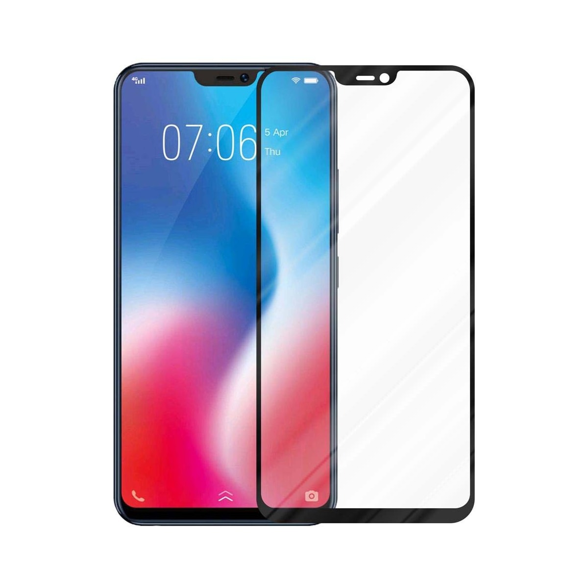 Vivo V9 Skjermbeskytter Skärmskydd (svart)