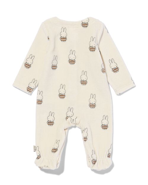 combinaison miffy en velours côtelé pour nouveau-né écru