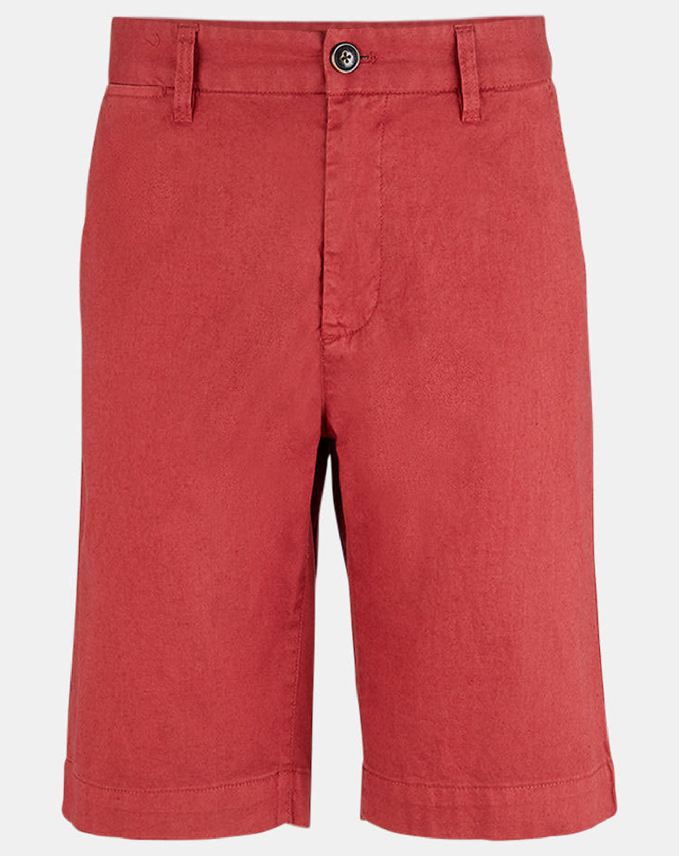 Galeries Lafayette Bermuda en Lin mélangé Kuberlin rouge foncé