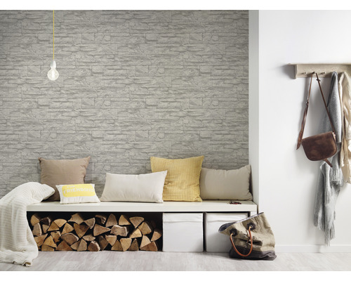Vliesbehang 7071-16 Best of Wood'n Stone Broken Stone Grey