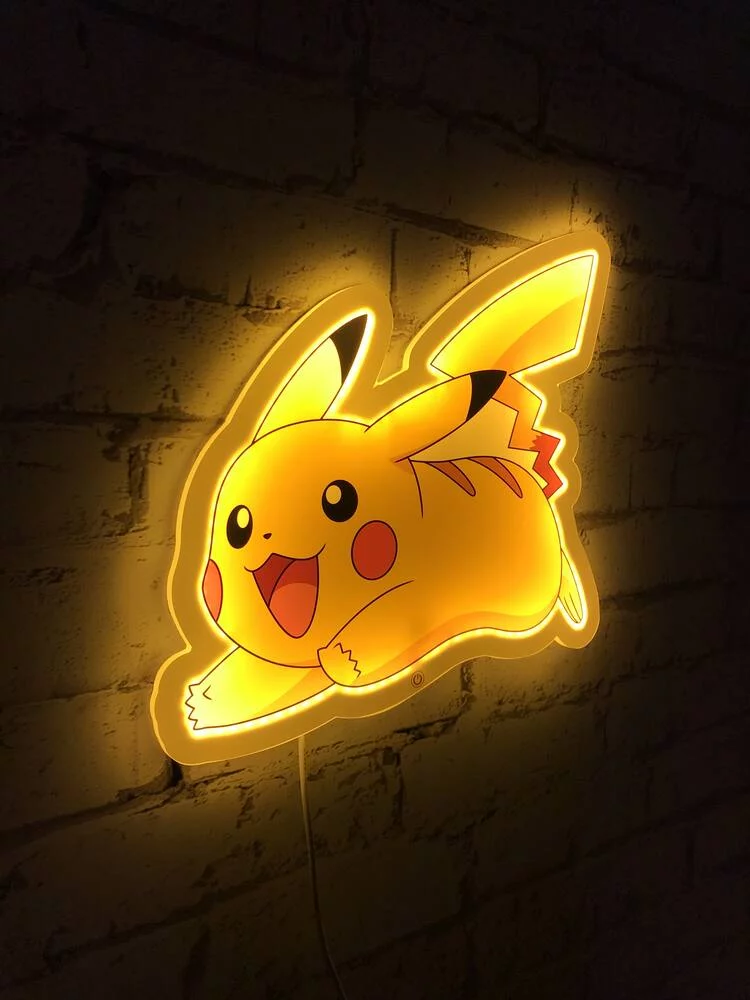 POKEMON - PIKACHU STYLE NEON LAMPE LED MURALE