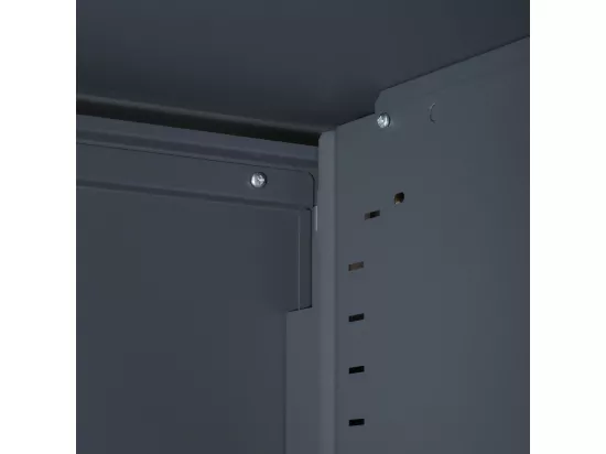 Armoire de bureau portes à rideaux 3 étagères