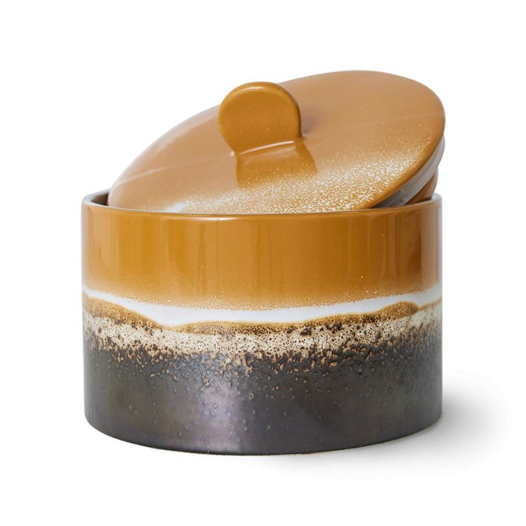 HKliving 70's Ceramic koektrommel voorraadpot disco