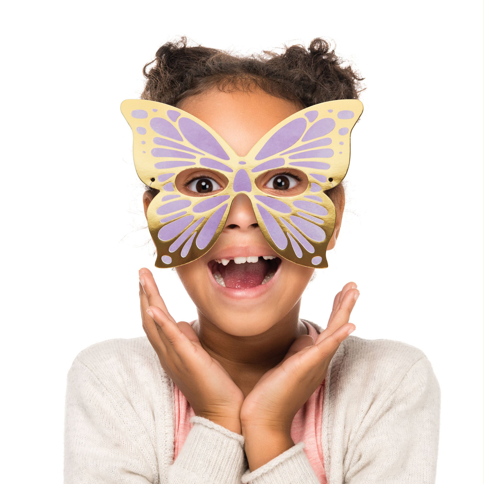 Gekleurde Vlinder Maskers 19cm 8st