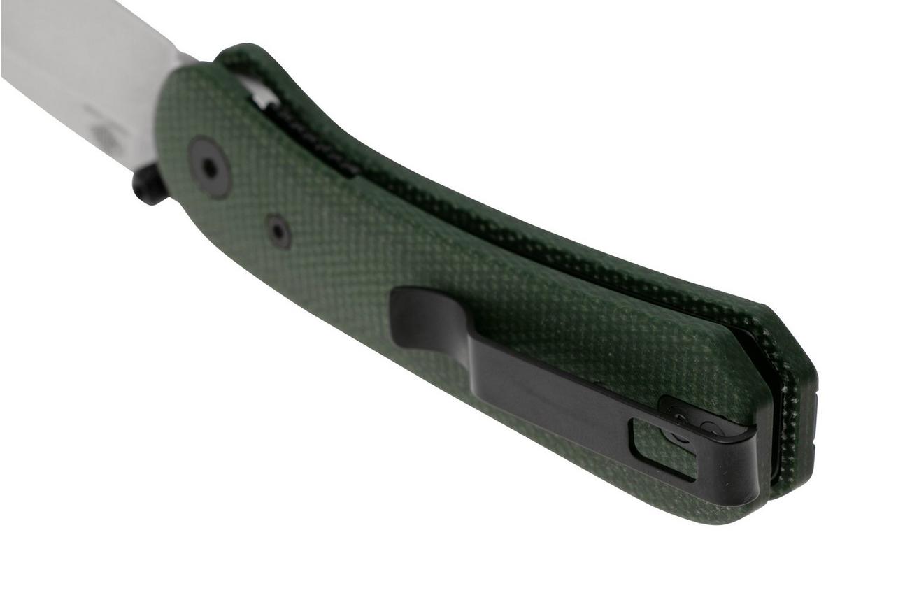 KNAFS Lander, KNAFS-00156, 14C28N, Contoured Green Canvas Micarta, zakmes