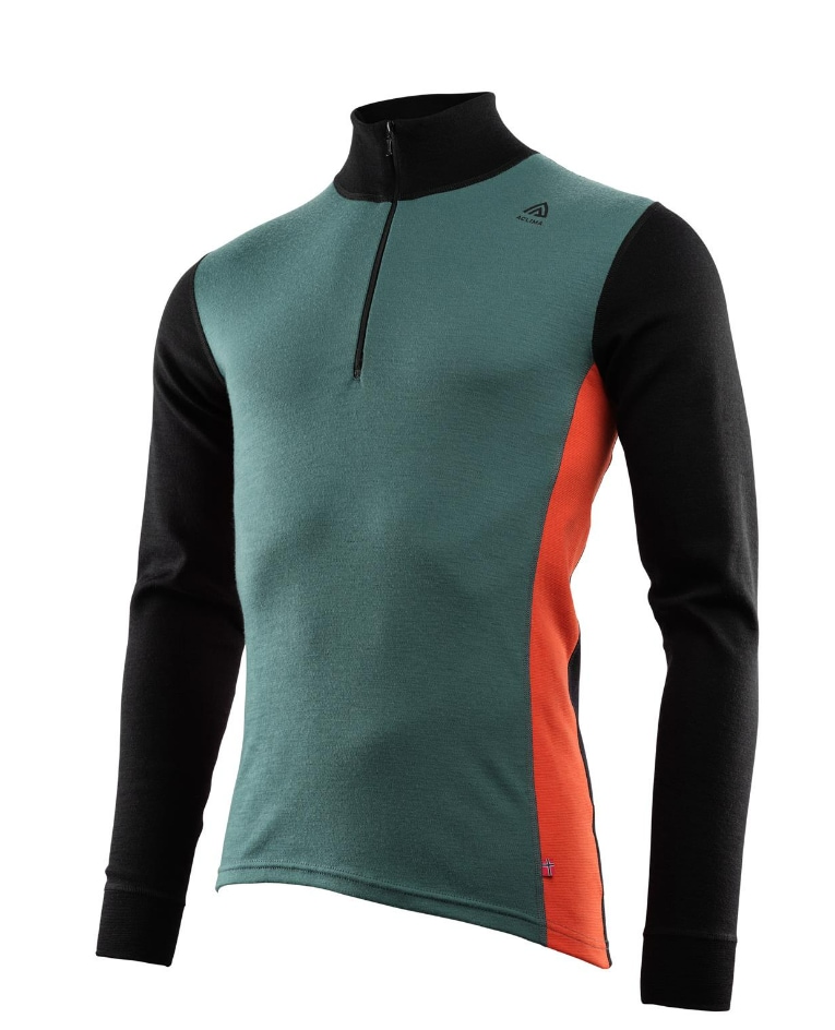 Aclima WarmWool MockNeck w/zip M's<br>Klassisk genser med høy hals og glidelås!