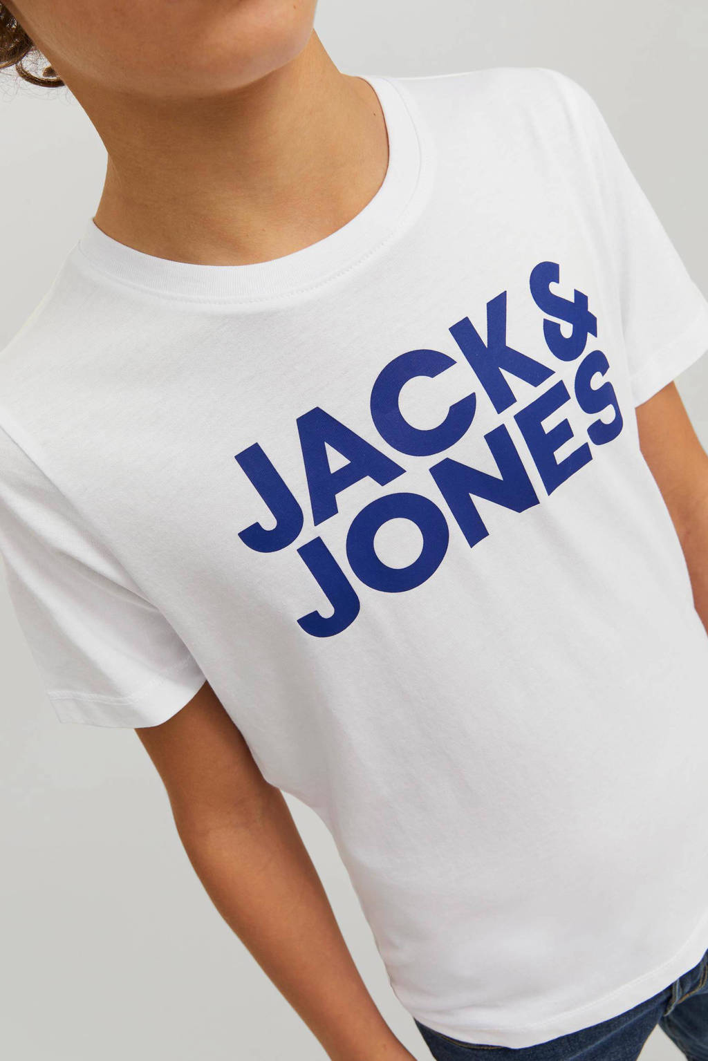 JACK & JONES t-shirt - set van 2 donkerblauw/wit