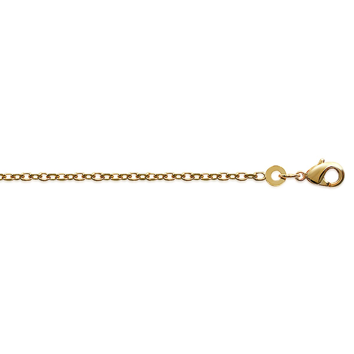 Chaîne Brillaxis maille forçat plaqué or 45cm