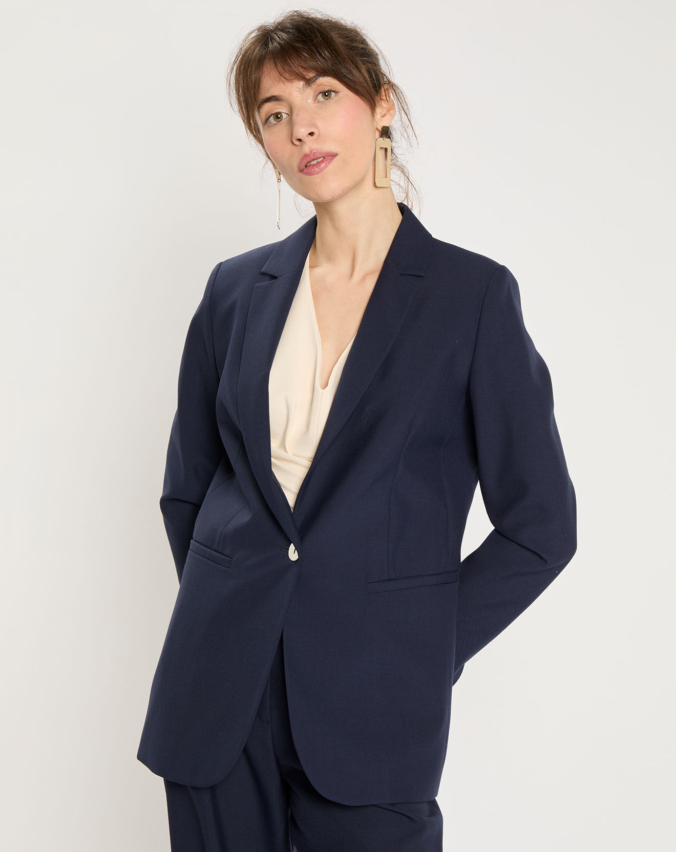 Zapa Veste en Laine mélangée Victoria marine