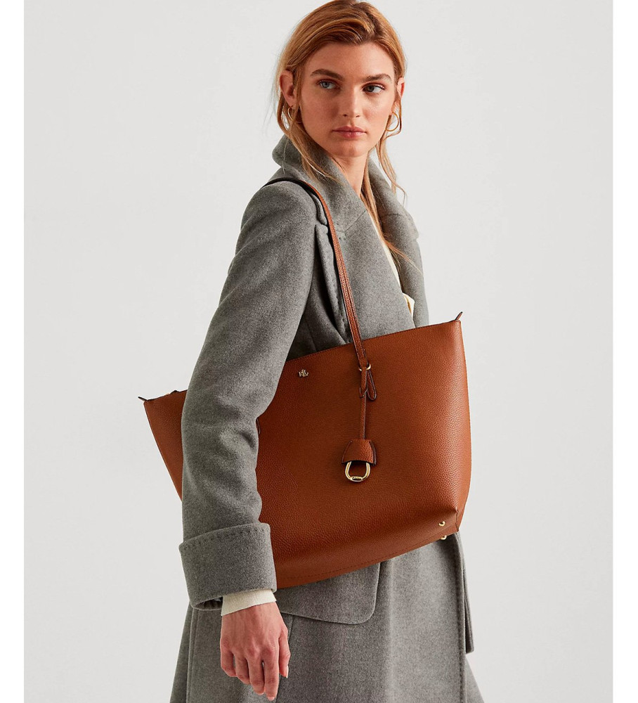 Bolsa tote Ralph Lauren Keaton marrom