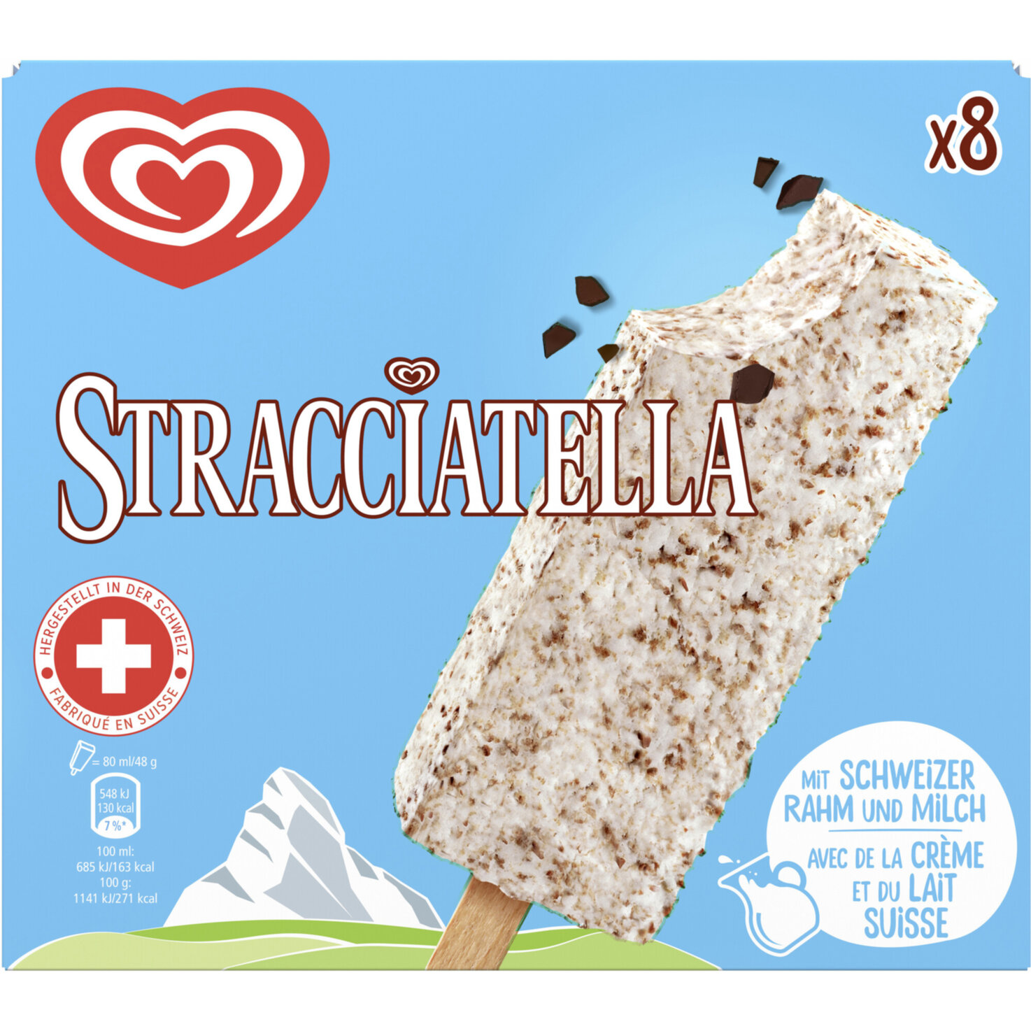 Lusso Glace Stracciatella 8x80ml