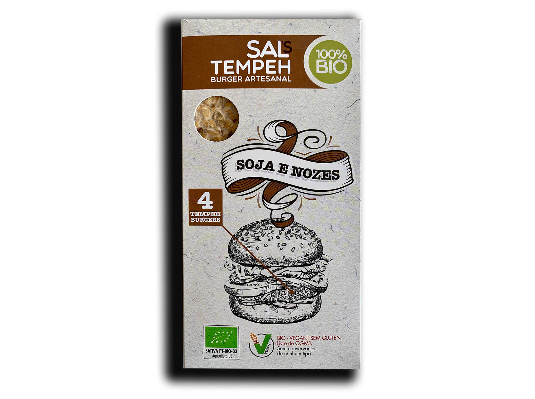 HAMBÚRGUER DE SOJA SAL`S TEMPEH NOZ ULTRACONGELADO BIO 300 G