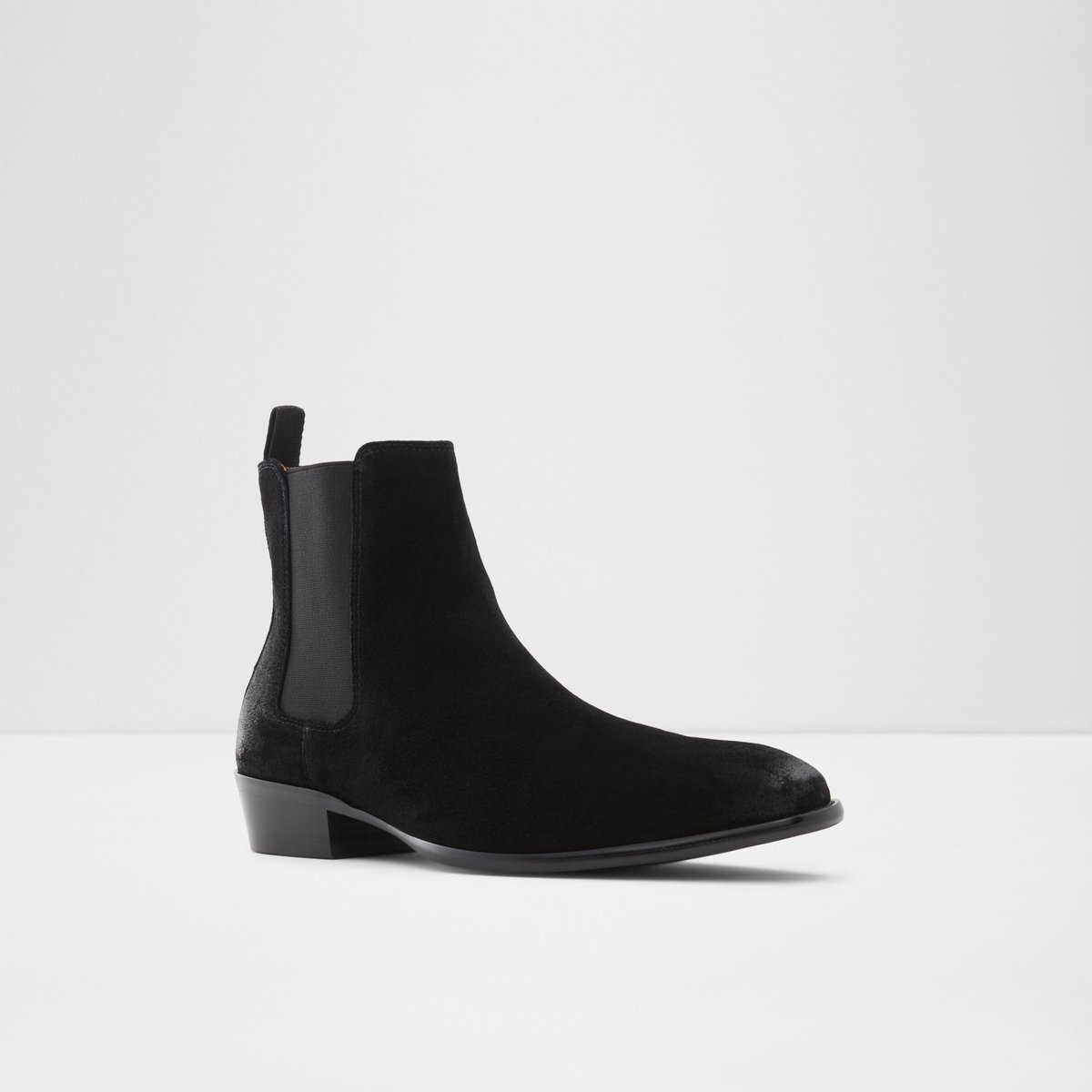 Priawyn Black Leather Suede Men Casual boots