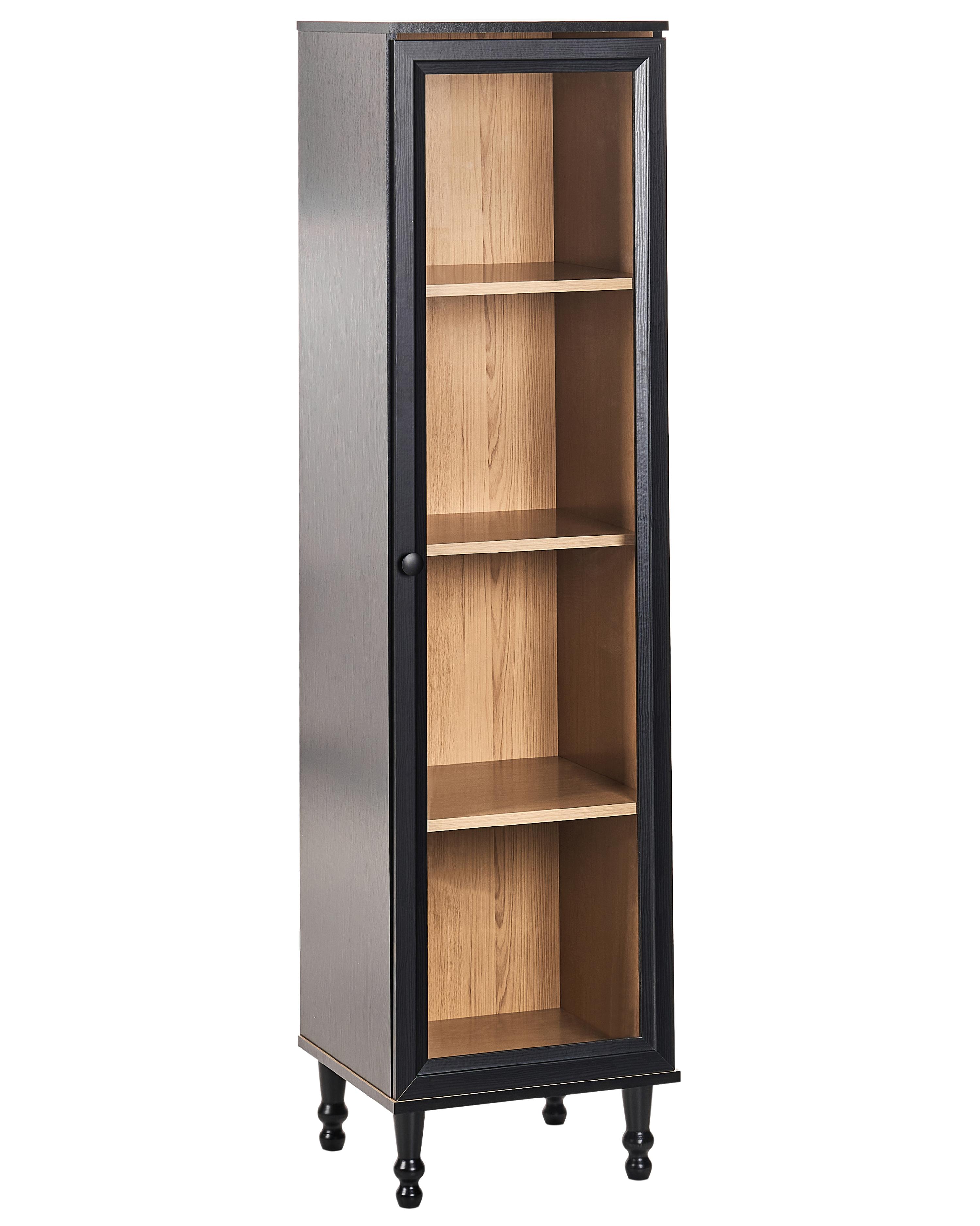 Glazen vitrinekast TINGLEDALE 40 cm Zwart