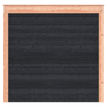 Overkapping Douglas Zwart Zweeds Rabat 495x255cm symmetrisch