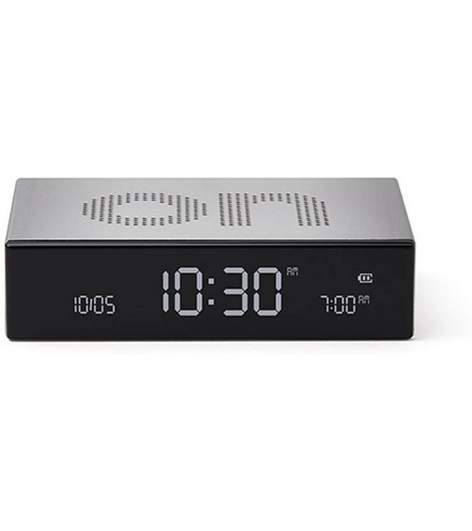 Lexon Digitalwecker Flip Premium Dunkelgrau LCD-Wecker