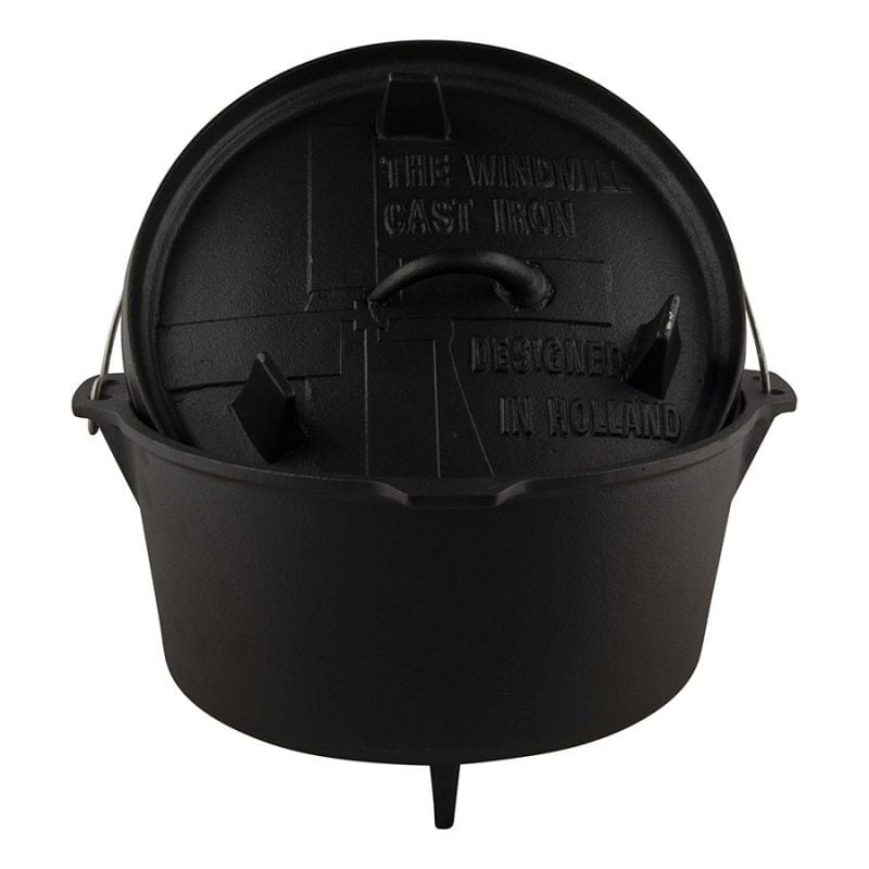 The Windmill Cast Iron Dutch oven 9Q 8,5L - Pan - Zwart - Large