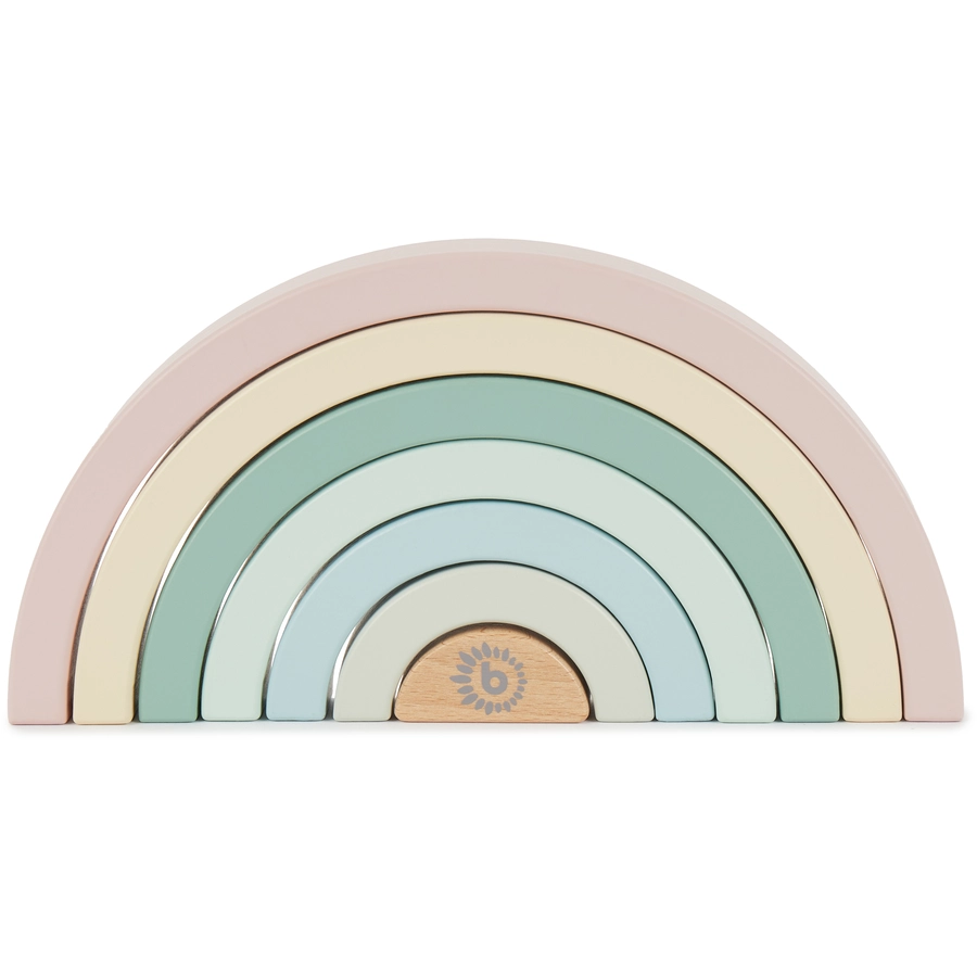 bieco Holz Regenbogen zum Stapeln rosa