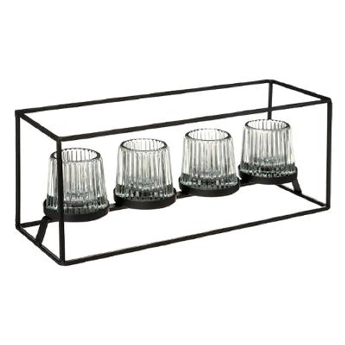 Atmosphera, Createur D'Interieur Atmosphera Photophore x4 Verre Fantaisie Noir