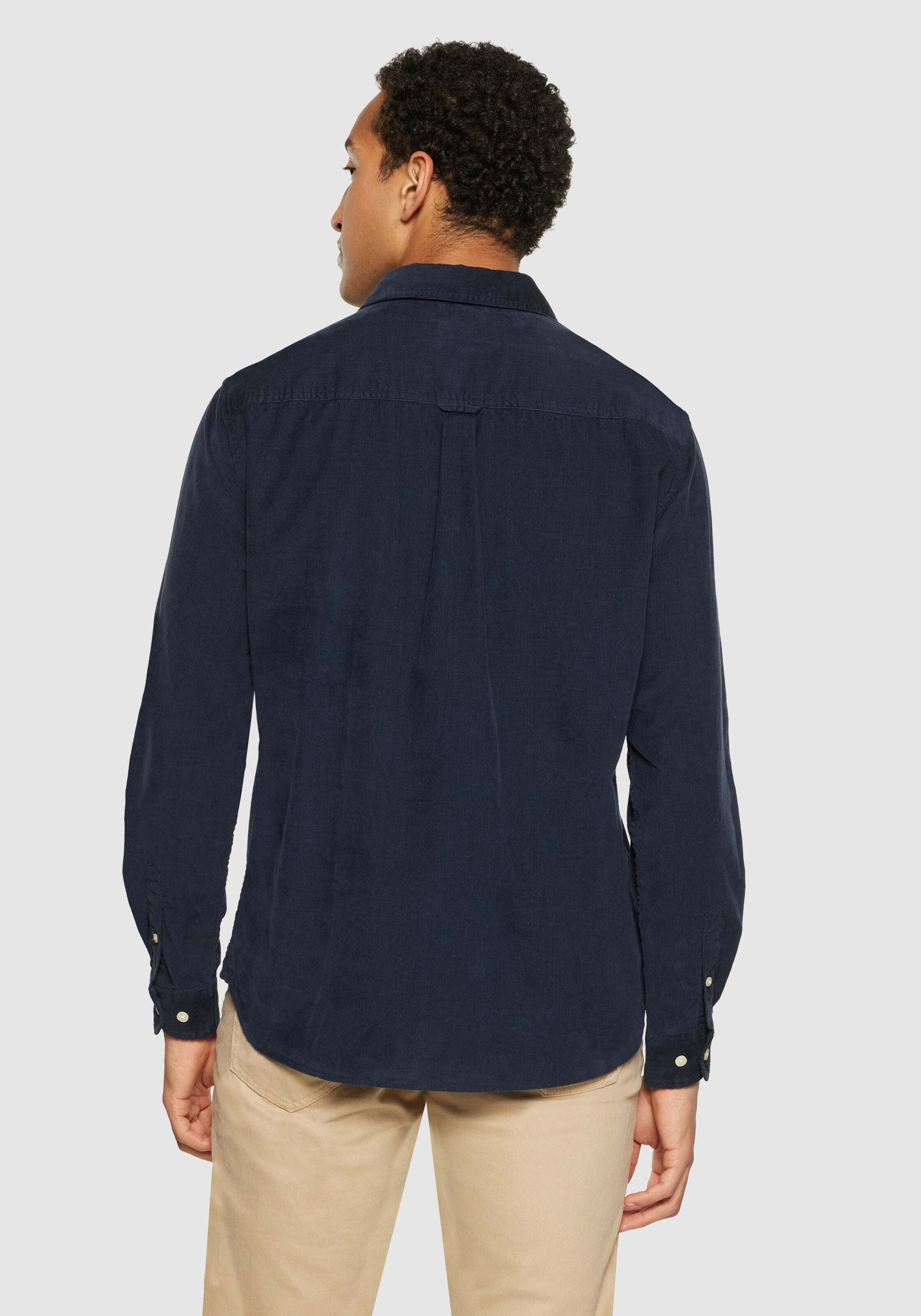 Knowledge Cotton Apparel Cord-Hemd Total Eclipse