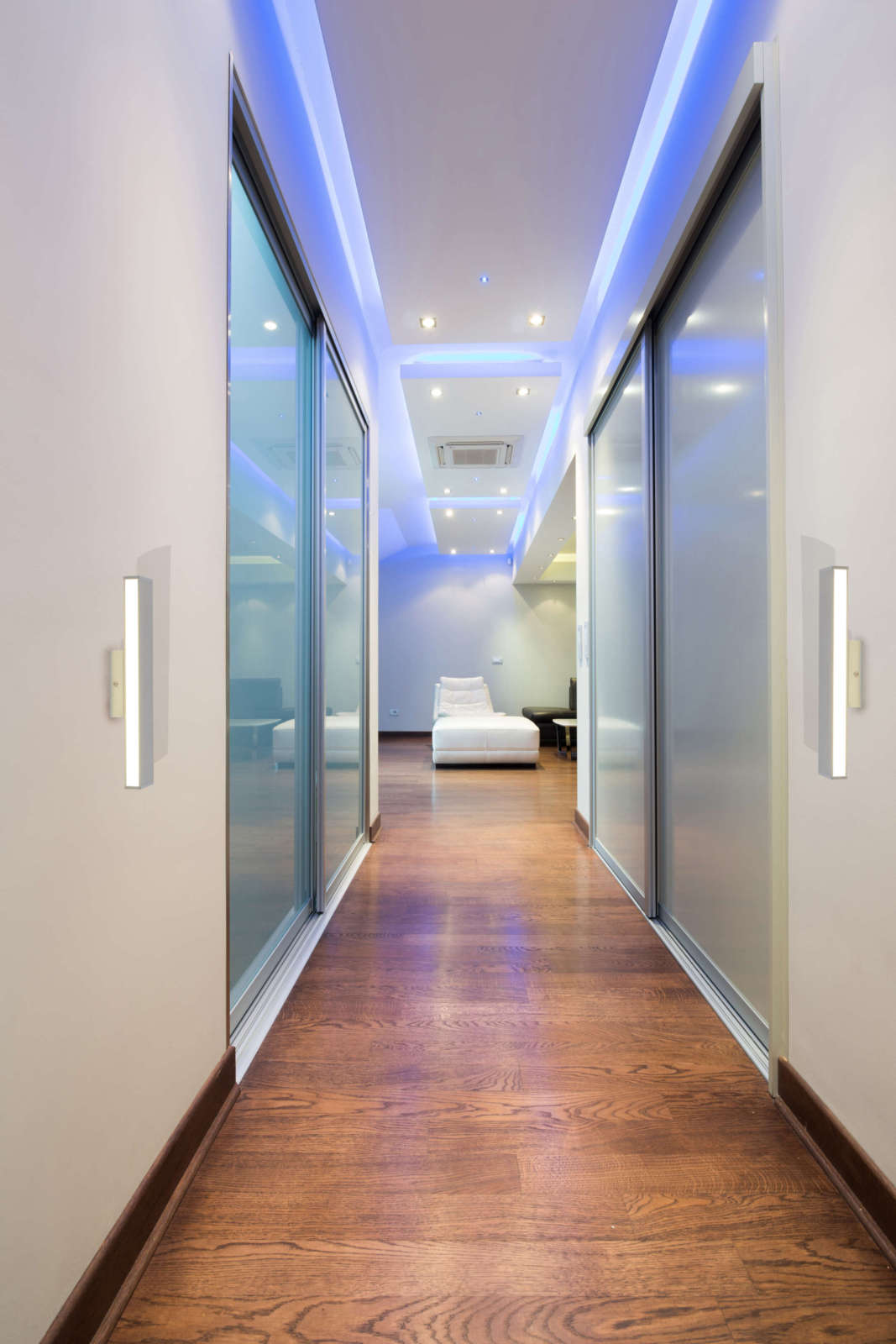 LED-Wandleuchte DUBAI - chromfarben - 31,6 cm
