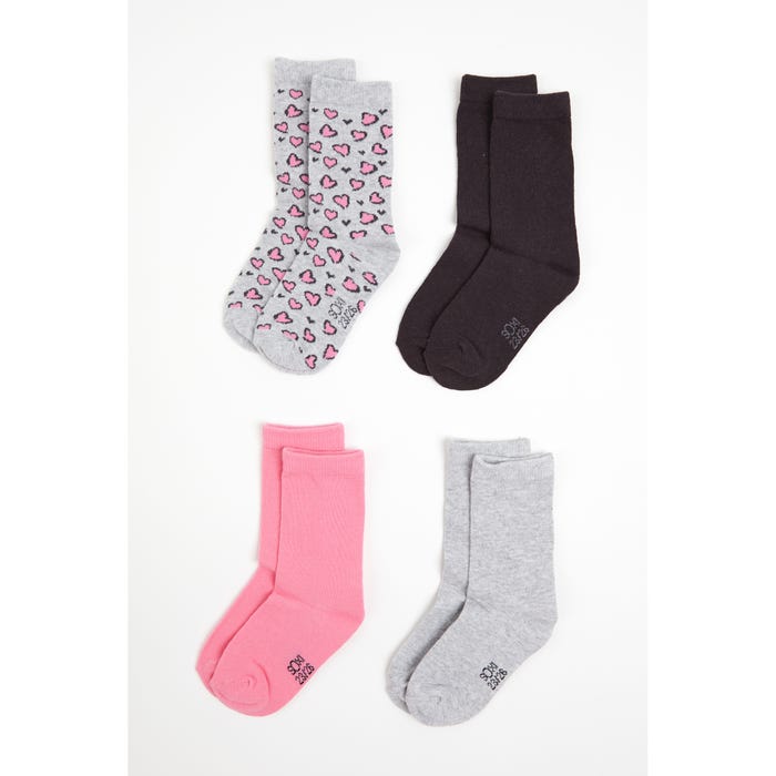sOxi-Kids 4-pack sokken hartjes - Soxi