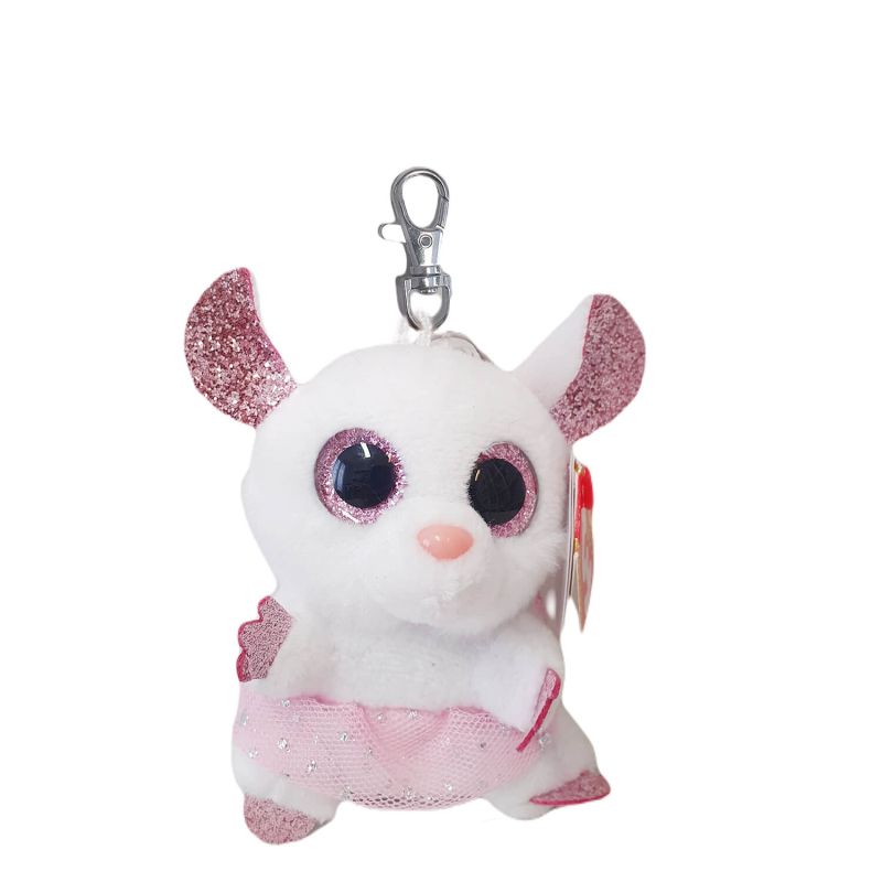 Porte-clés peluche Beanie Boo's 10 cm Nina la souris