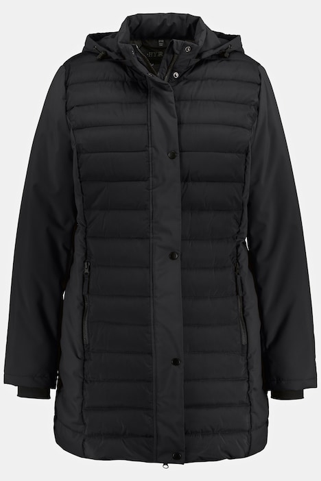 Hybrid-Jacke, wasserabweisend, Stepp/Softshell, Kapuze