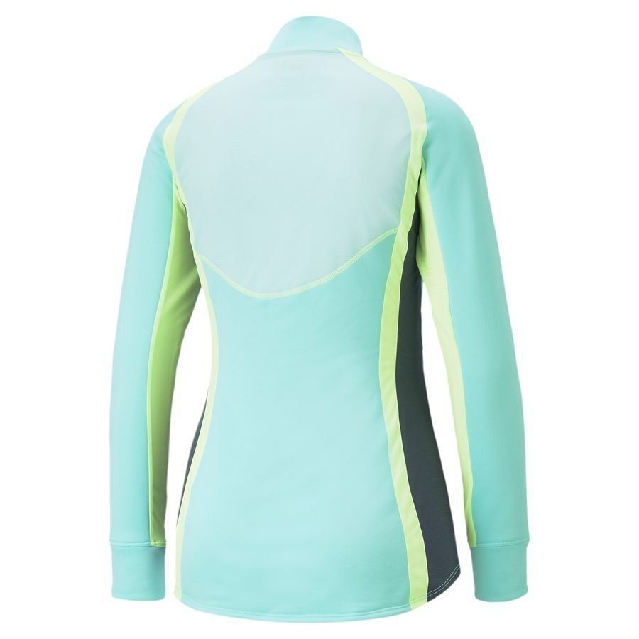 PUMA Maillot d'Entraînement IndividualBlaze Fermeture Éclair 1/4 - Bleu/Jaune Femme