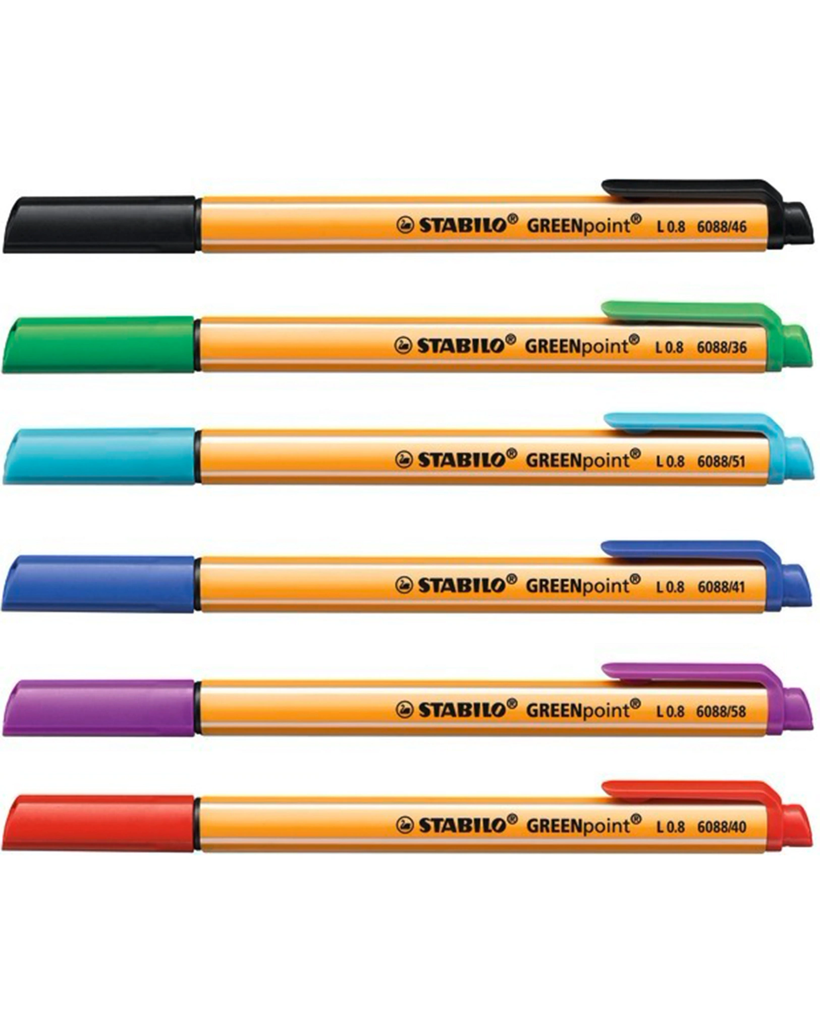 Filzschreiber STABILO® GREENpoint 6er-Pack