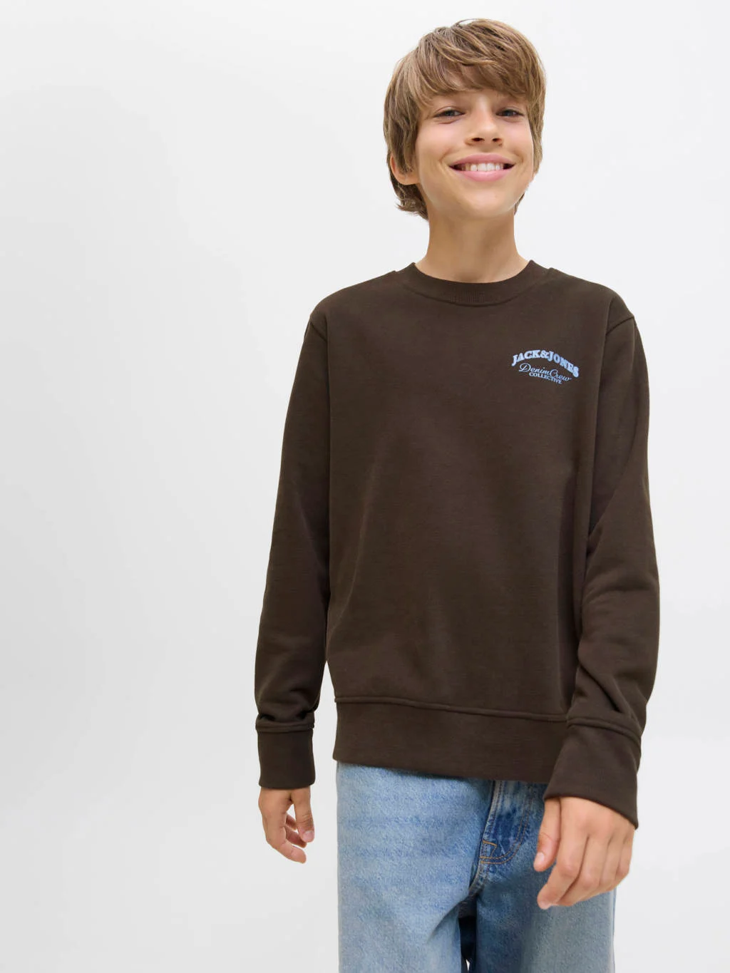 JACK & JONES JUNIOR sweater donkerbruin