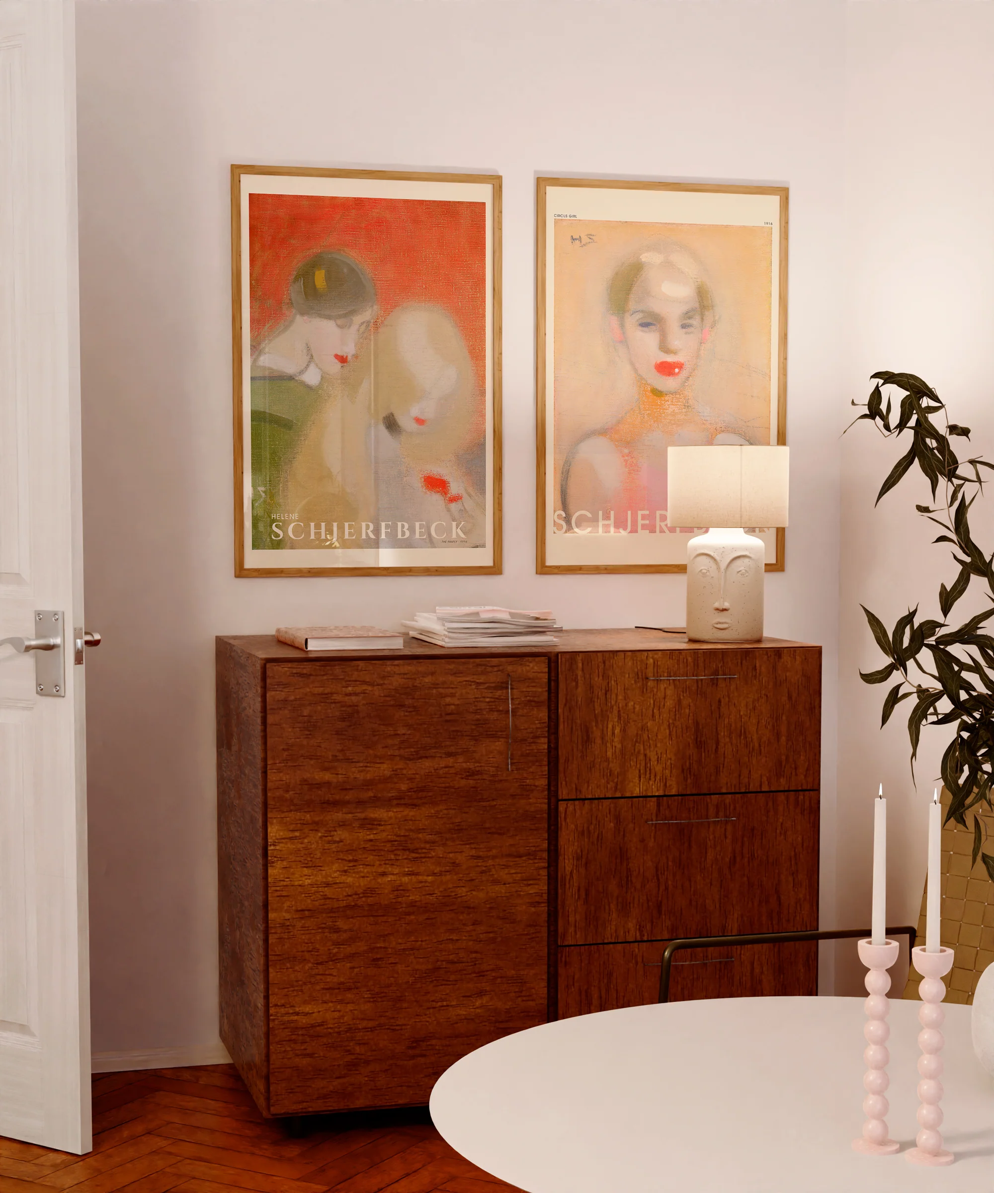 Poster & Frame  PSTR Studio x Helene Schjerfbeck The family plakat