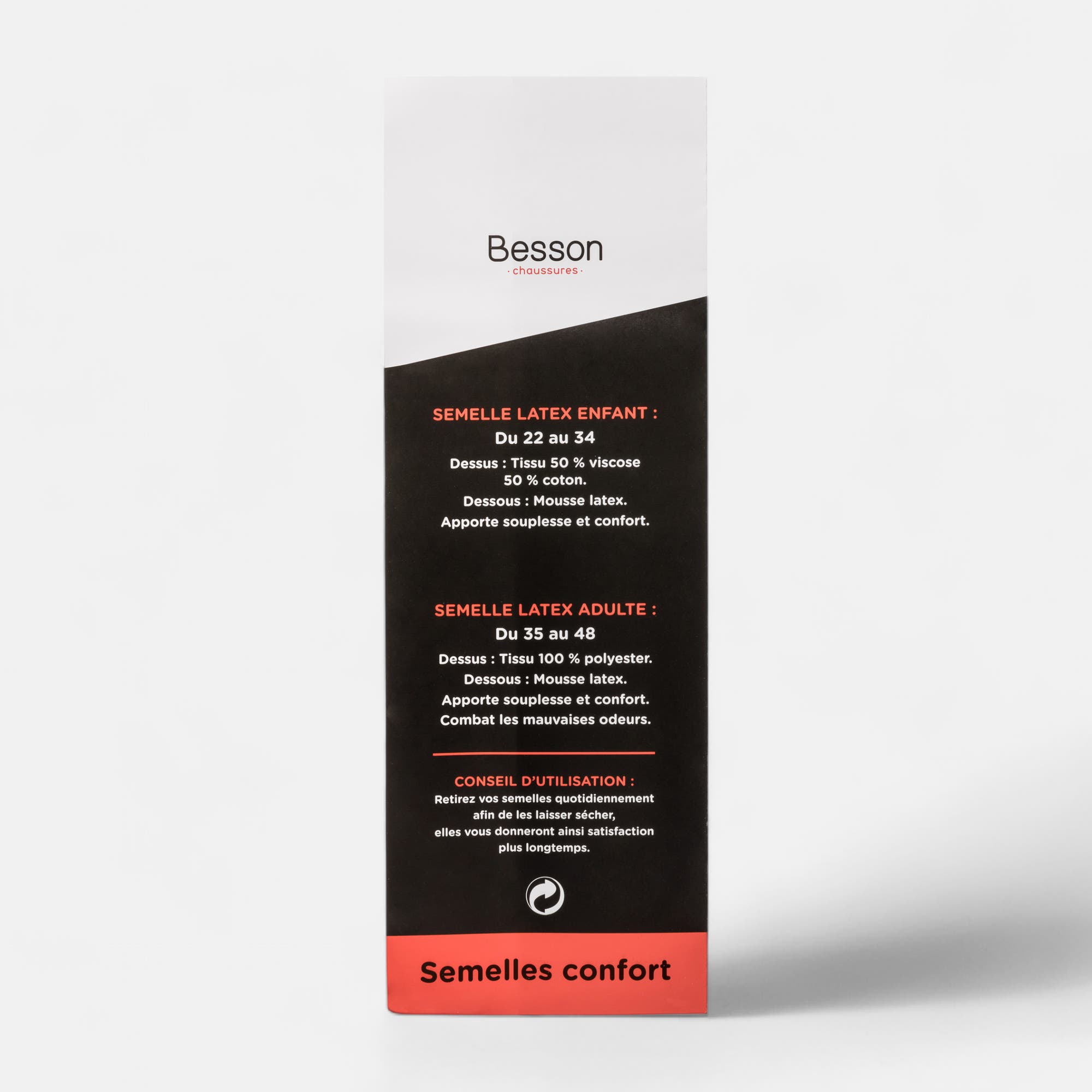 Semelles latex 31 32 sans coloris