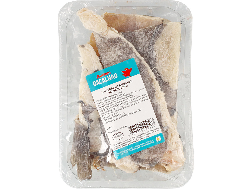 BACALHAU AUCHAN BARRIGAS 700G