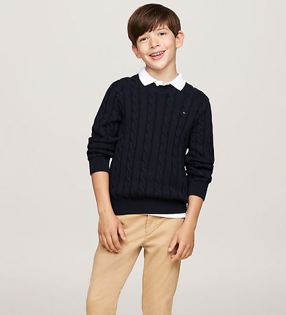 Tommy Hilfiger Bluse - Strik - Essential Reg CaBlå - Desert Sky