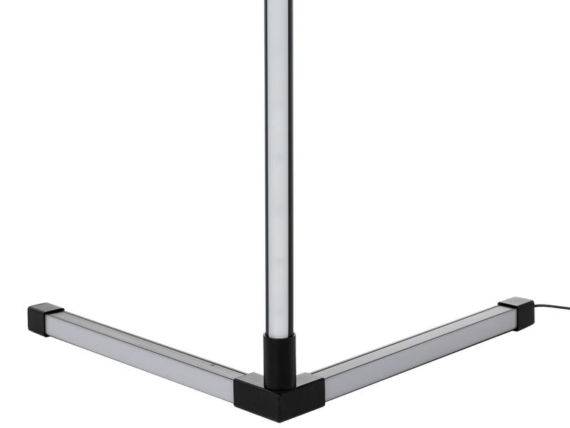 FTM Stehleuchte LED Ambilight, Triangle, RGBW, Schwarz Steuerbare Stehlampe mit variabler Farbtemperatur