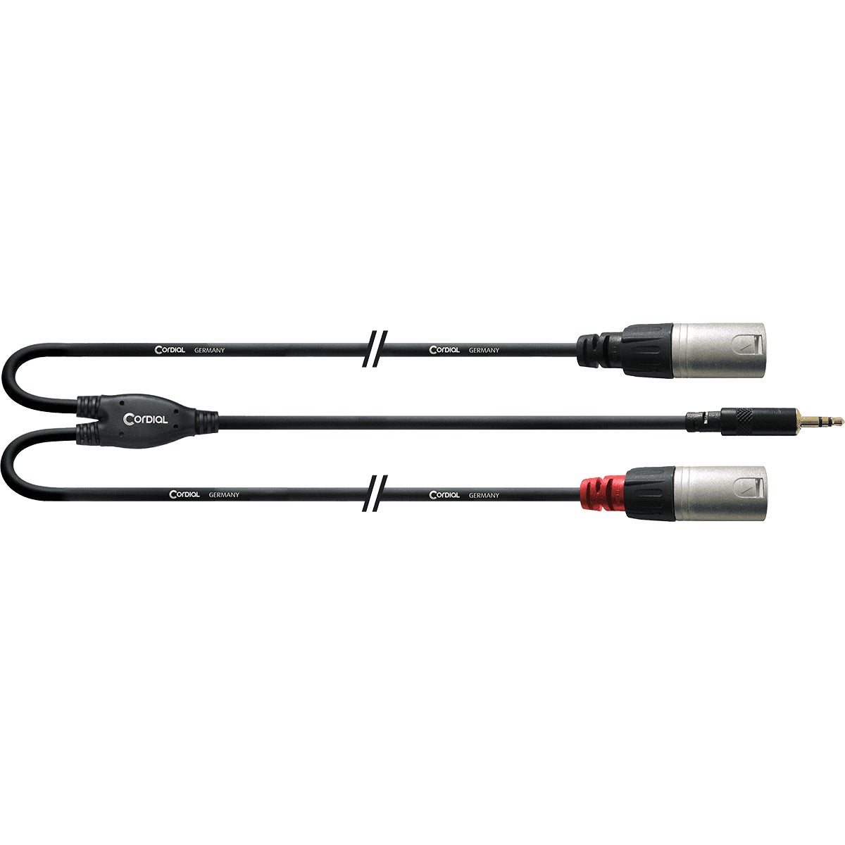 Cordial CFY3WMM-LONG Intro verloopkabel 3.5mm TRS jack - 2x XLR 3m zwart