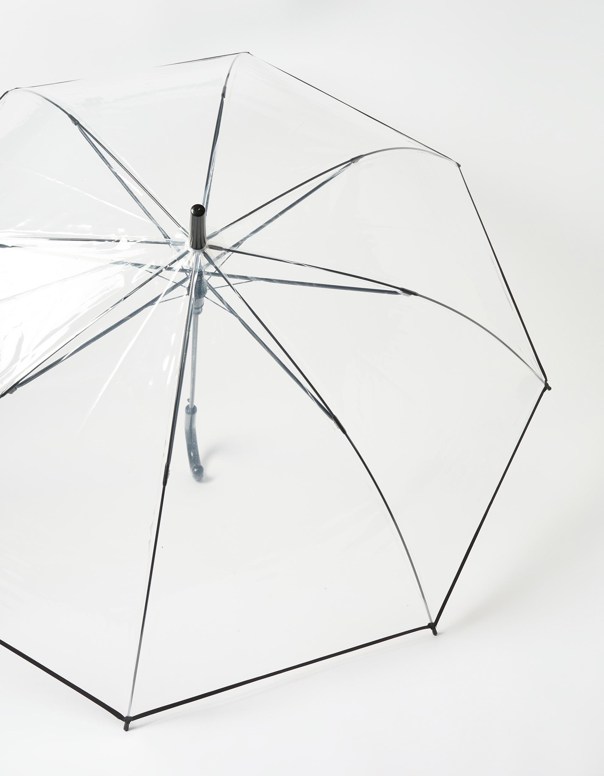 Guarda-chuva Transparente, Mulher, Preto