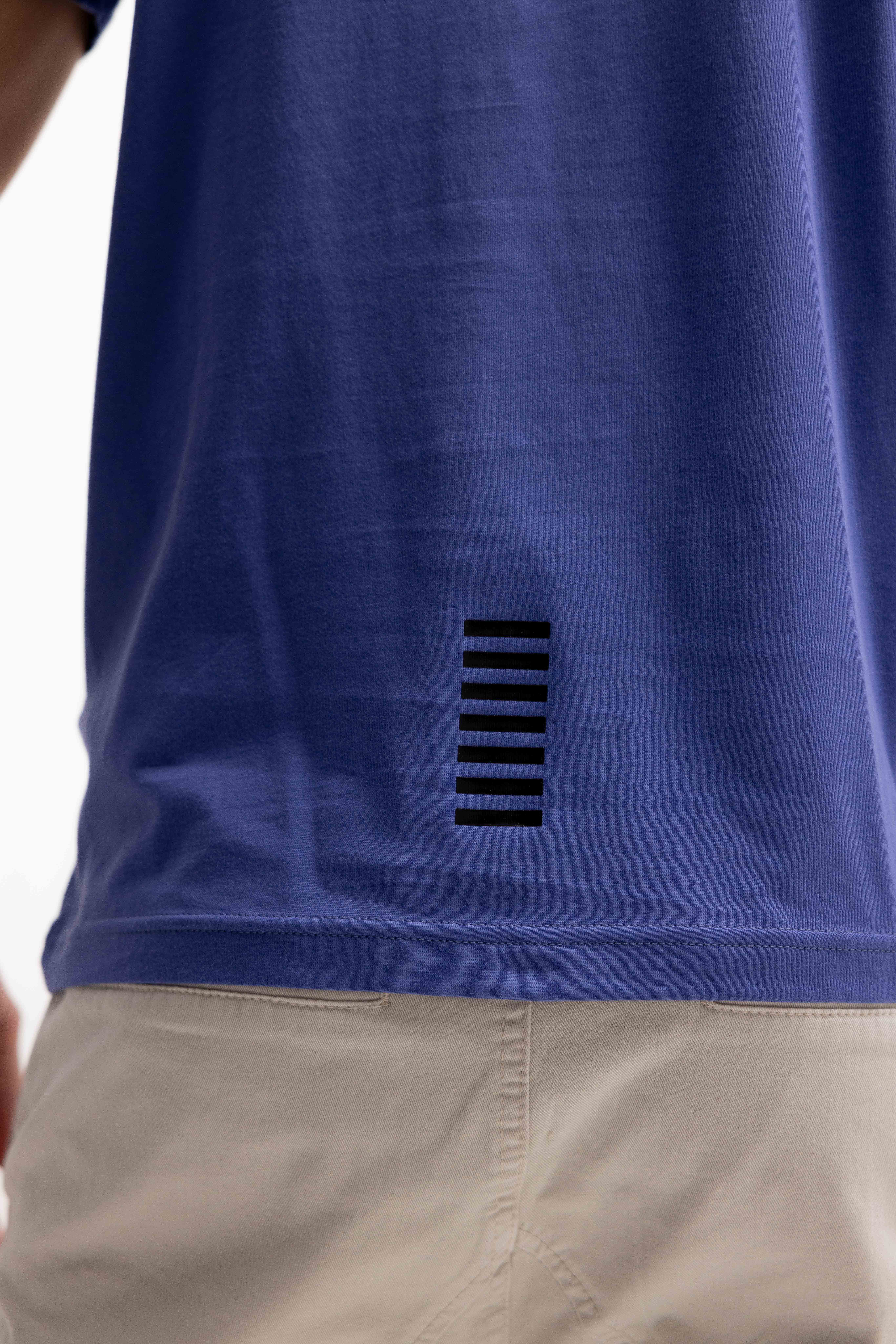 EA7 Emporio Armani Basic Logo T-Shirt Heren Blauw