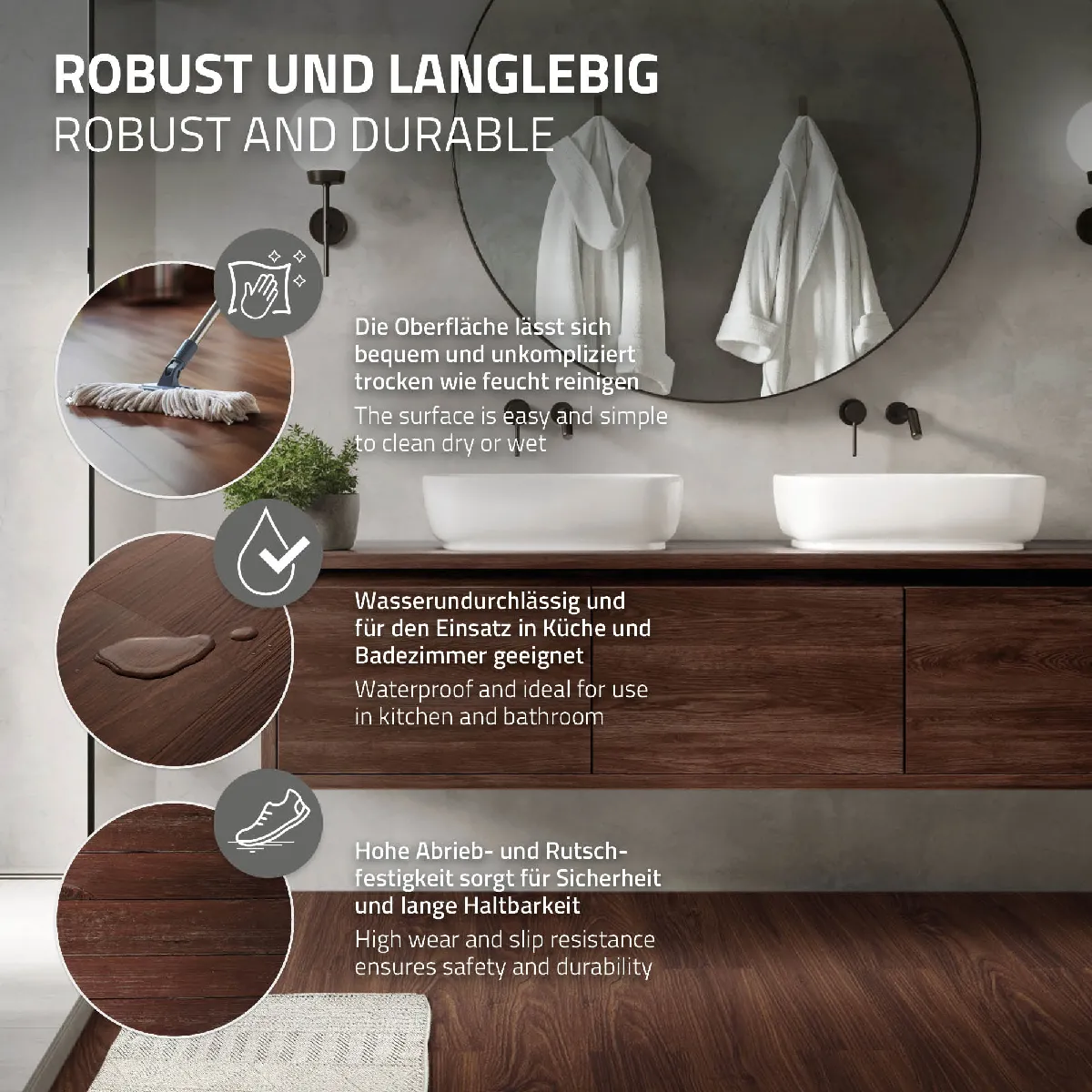 ML-Design Sol vinyle adhésif 8,92 m² - Rouge brun