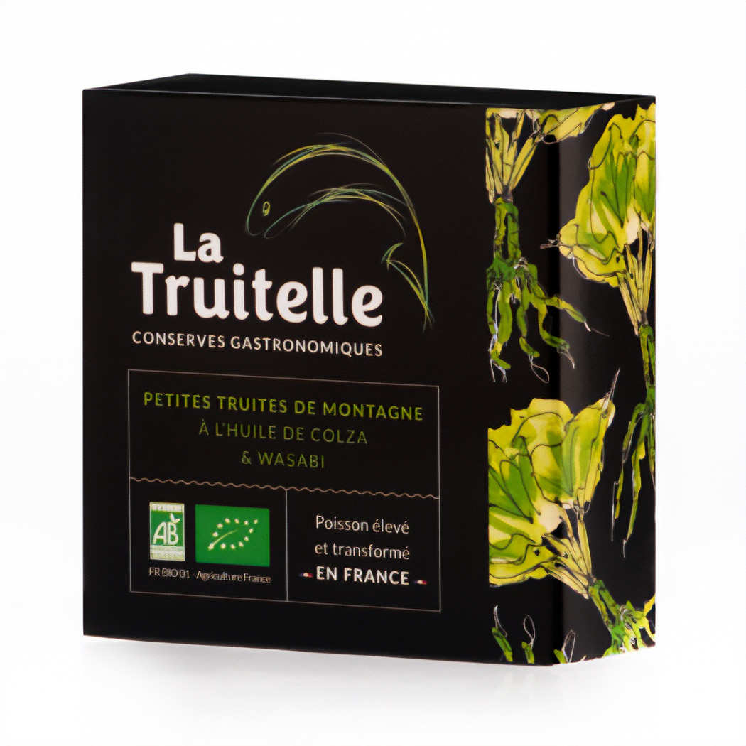 Petites truites de montagne - Huile de colza et Wasabi bio