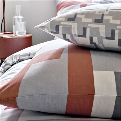 Linge de lit polycoton motifs géométriques - BECQUET CRÉATION