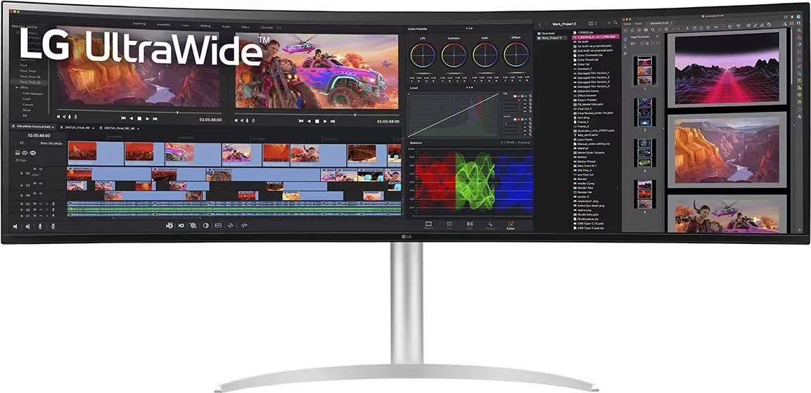 LG UltraWide 49WQ95C-W Écrans de bureau et professionnels