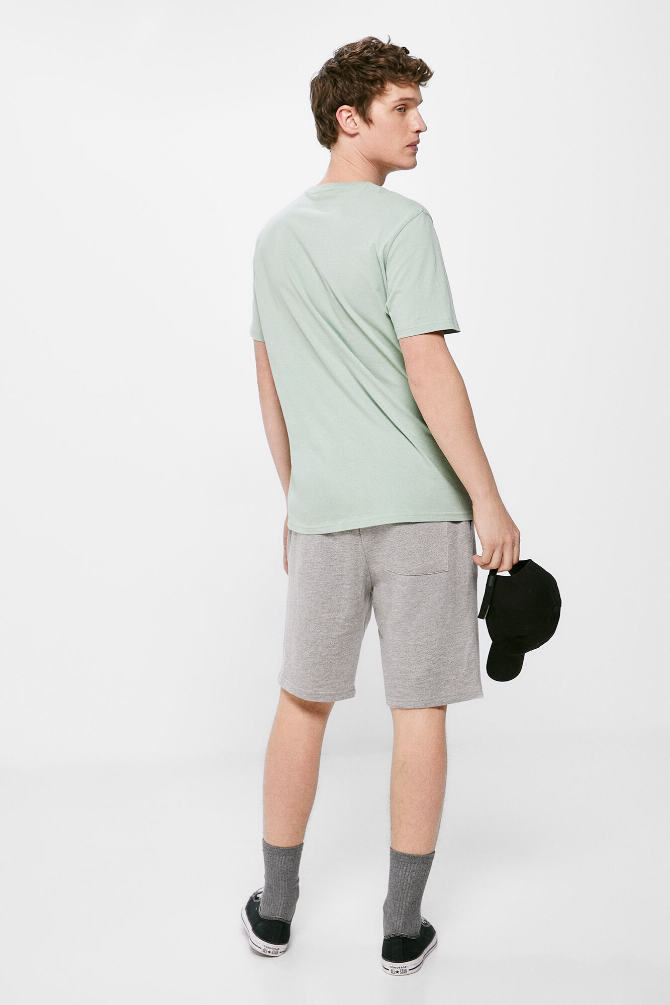 Conjunto esportivo Bermuda - cinza médio