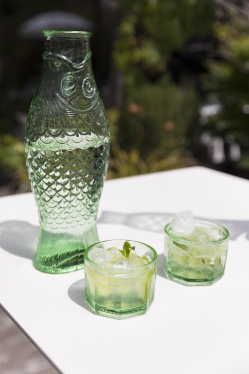 Serax Fish & Fish by Paola Navone glazen 16cl set van 4 Green