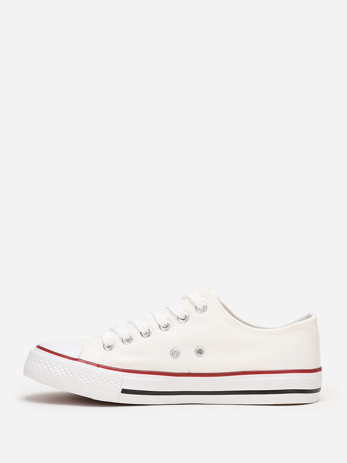 Tennis basses en toile- Blanc