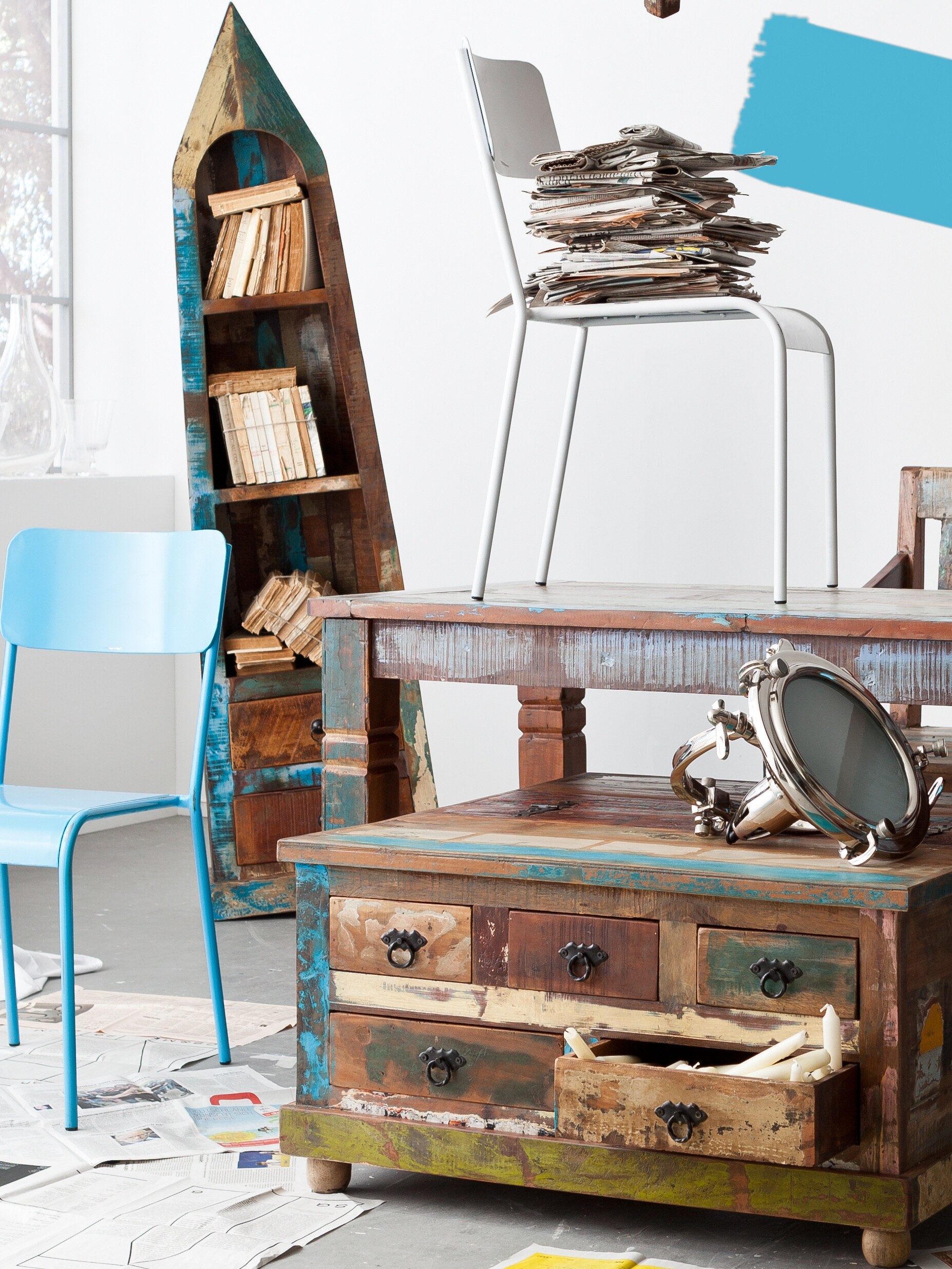 Couchtischtruhe Altholz Couchtisch Wohnzimmer Tisch Beistelltisch Sofatisch