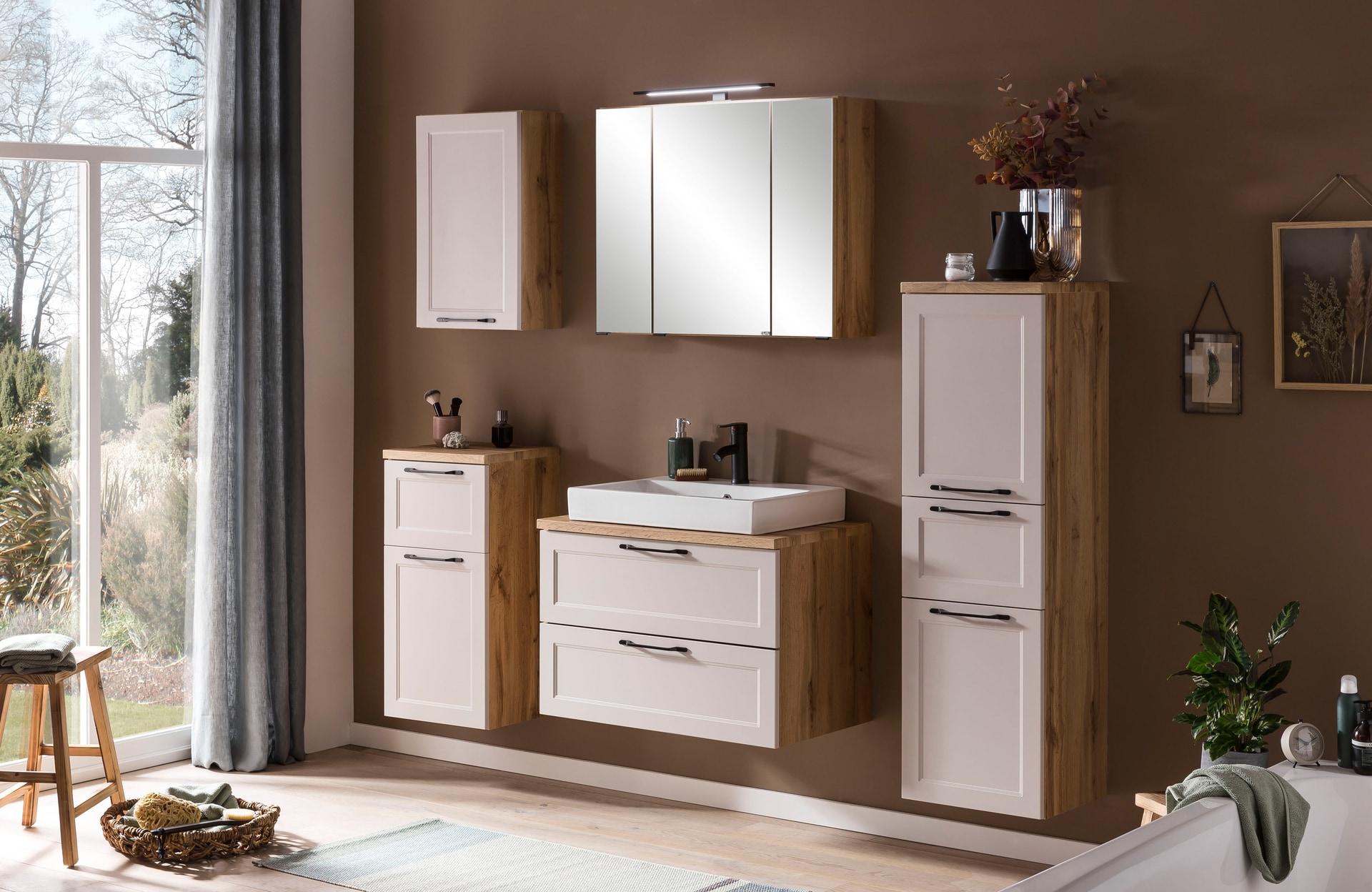 Hängeschrank Lüttich beige B/H/T 40x64x20 cm